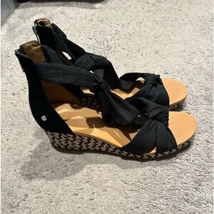 UGG Ankle strap espadrille wedge 11
